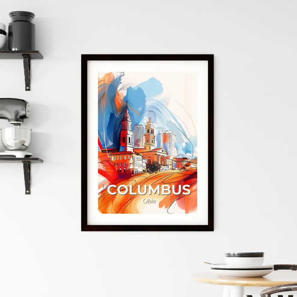 Vibrant Columbus, Ohio Framed Print