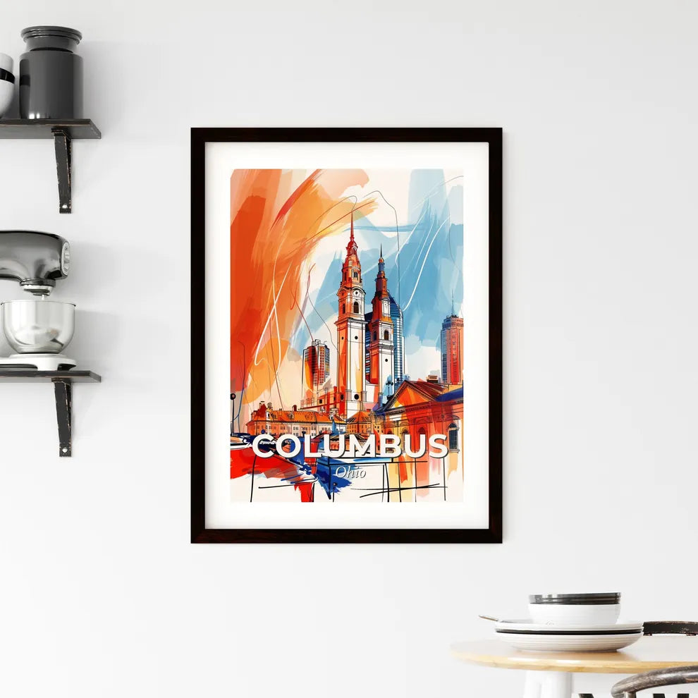 Vibrant Columbus, Ohio Framed Print