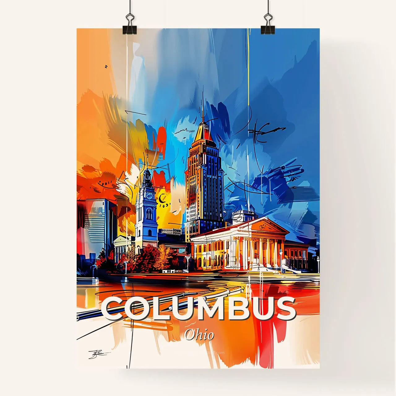 Vibrant Columbus, Ohio Poster