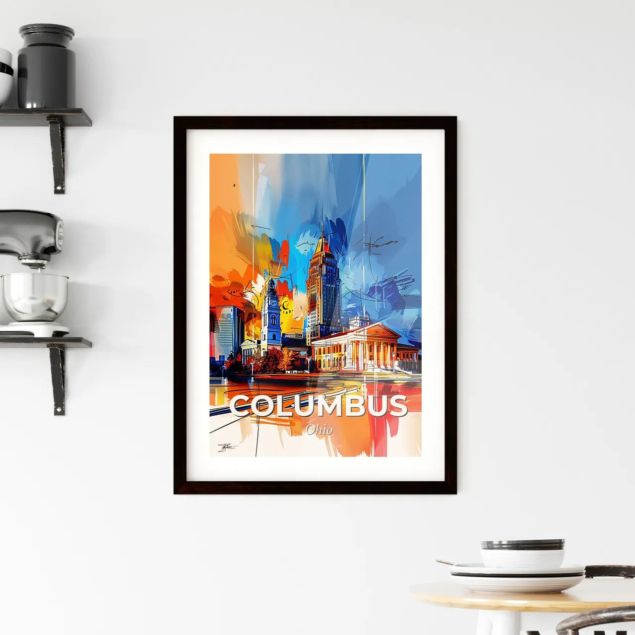 Vibrant Columbus, Ohio Framed Print