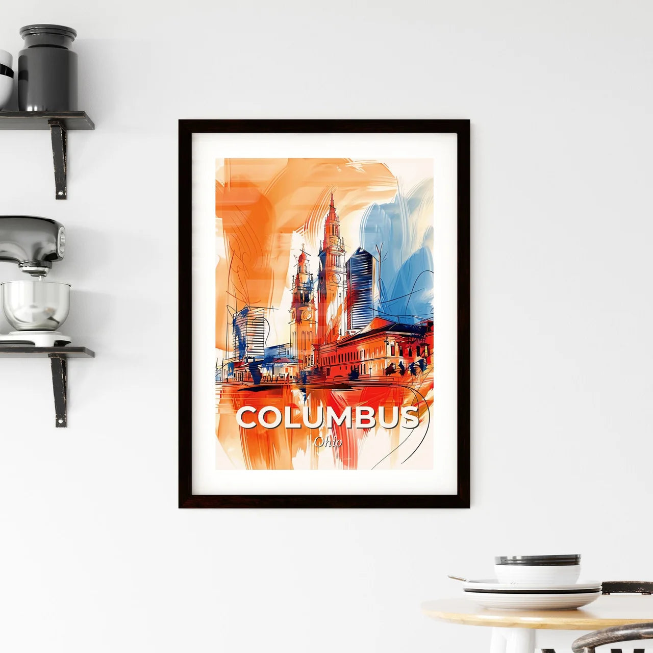 Vibrant Columbus, Ohio Framed Print