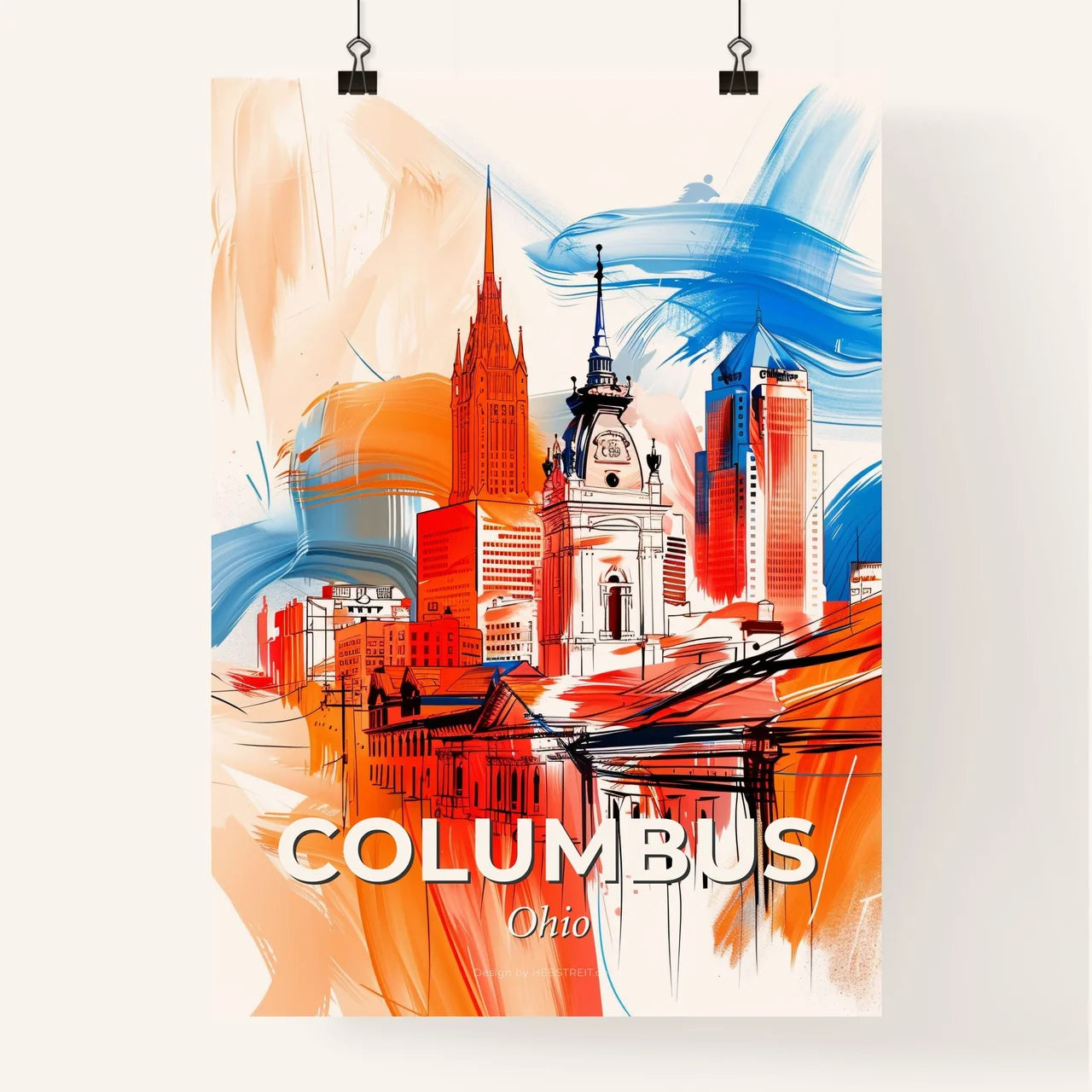 Vibrant Columbus, Ohio Poster