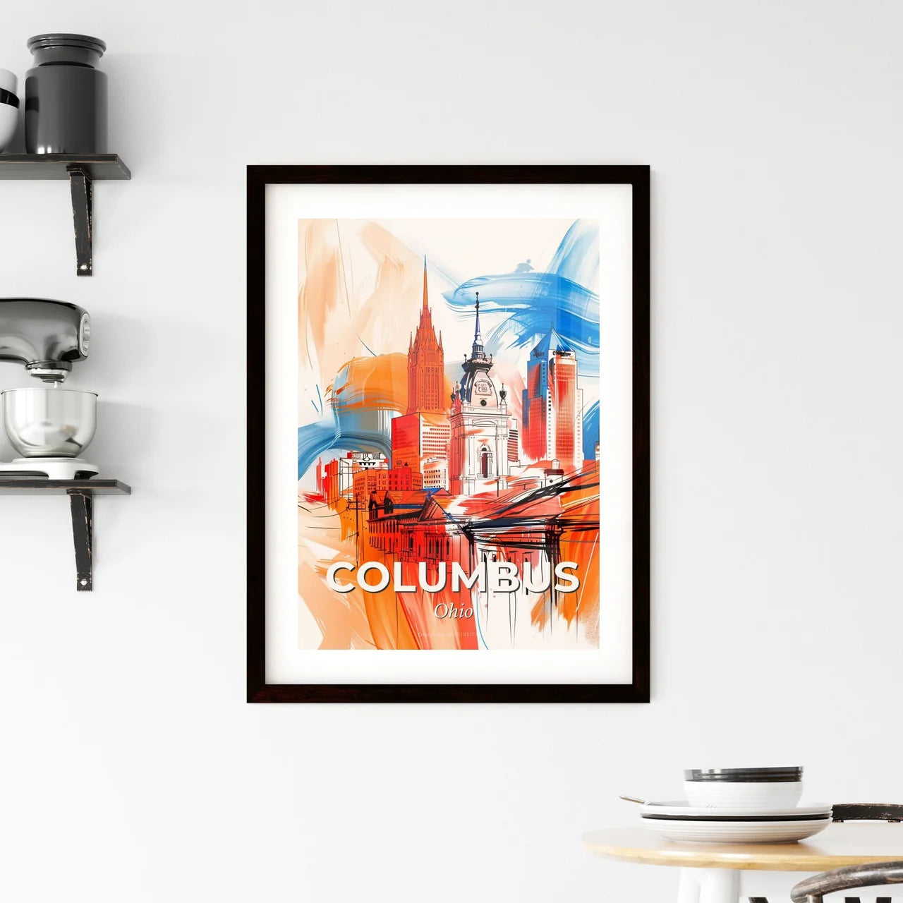 Vibrant Columbus, Ohio Framed Print
