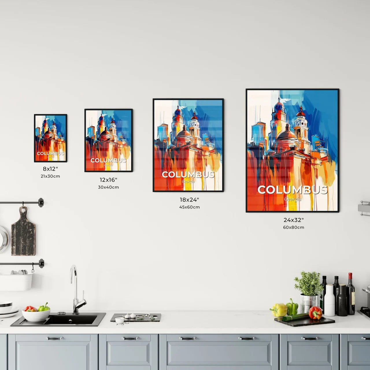 Vibrant Columbus, Georgia Kitchen Art