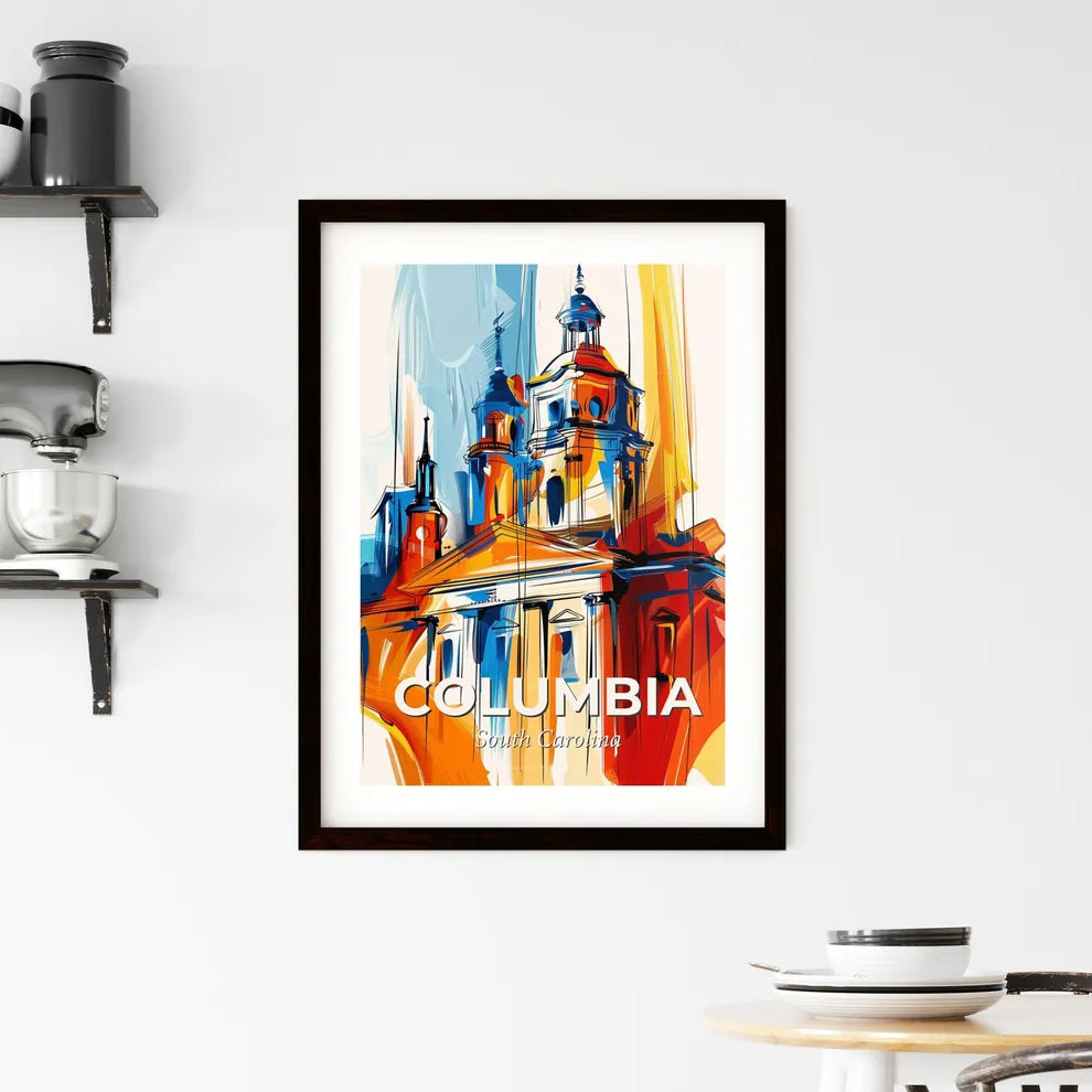 Vibrant Columbia, South Carolina Framed Print