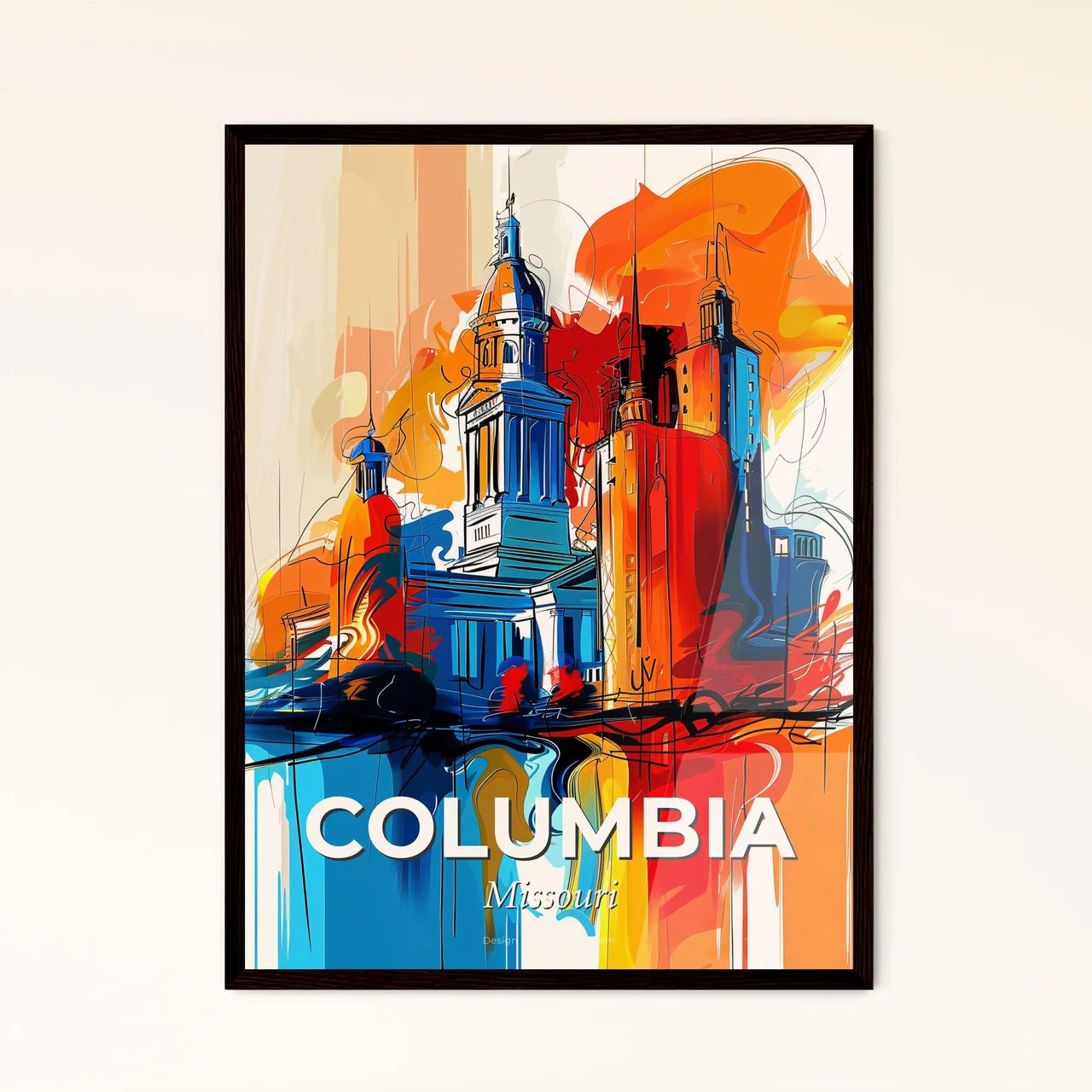 Vibrant Columbia, Missouri Art Print