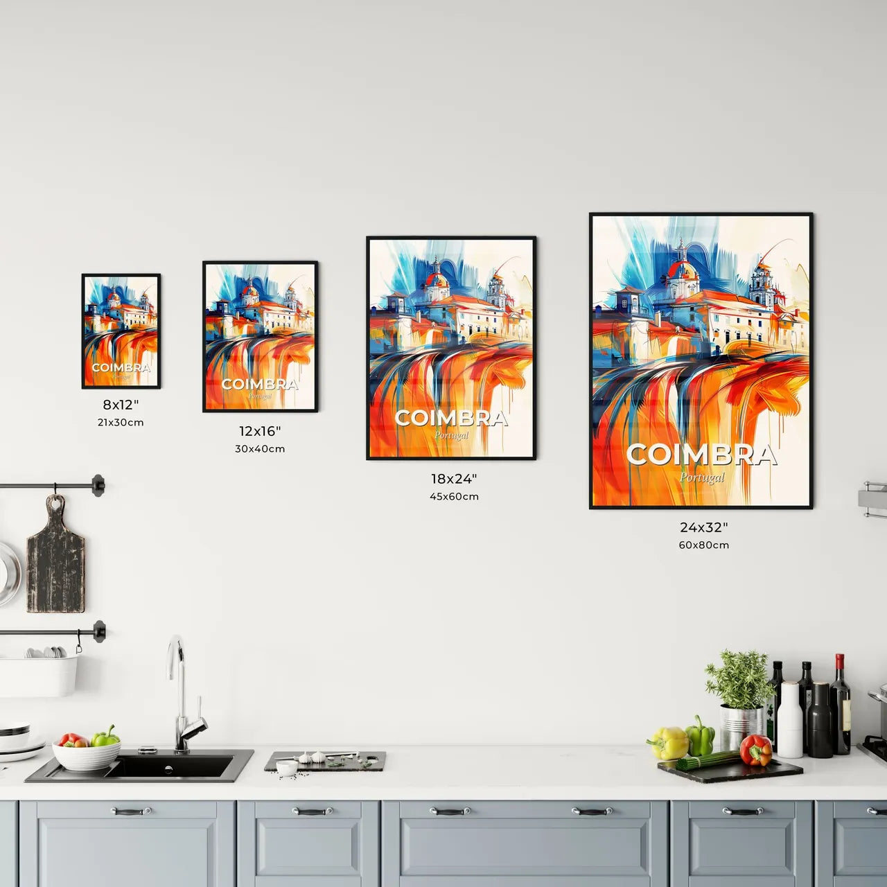 Vibrant Coimbra, Portugal Kitchen Art