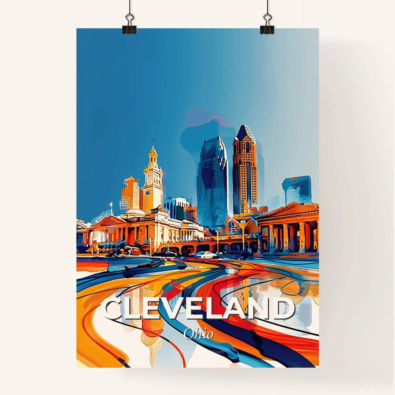 Vibrant Cleveland, Ohio Poster