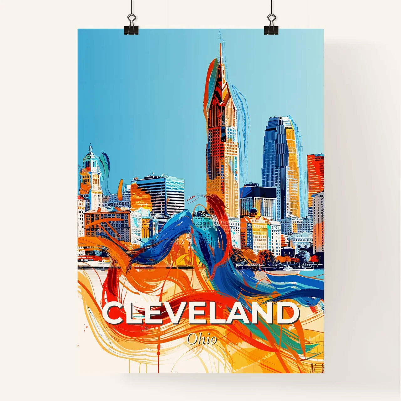 Vibrant Cleveland, Ohio Poster