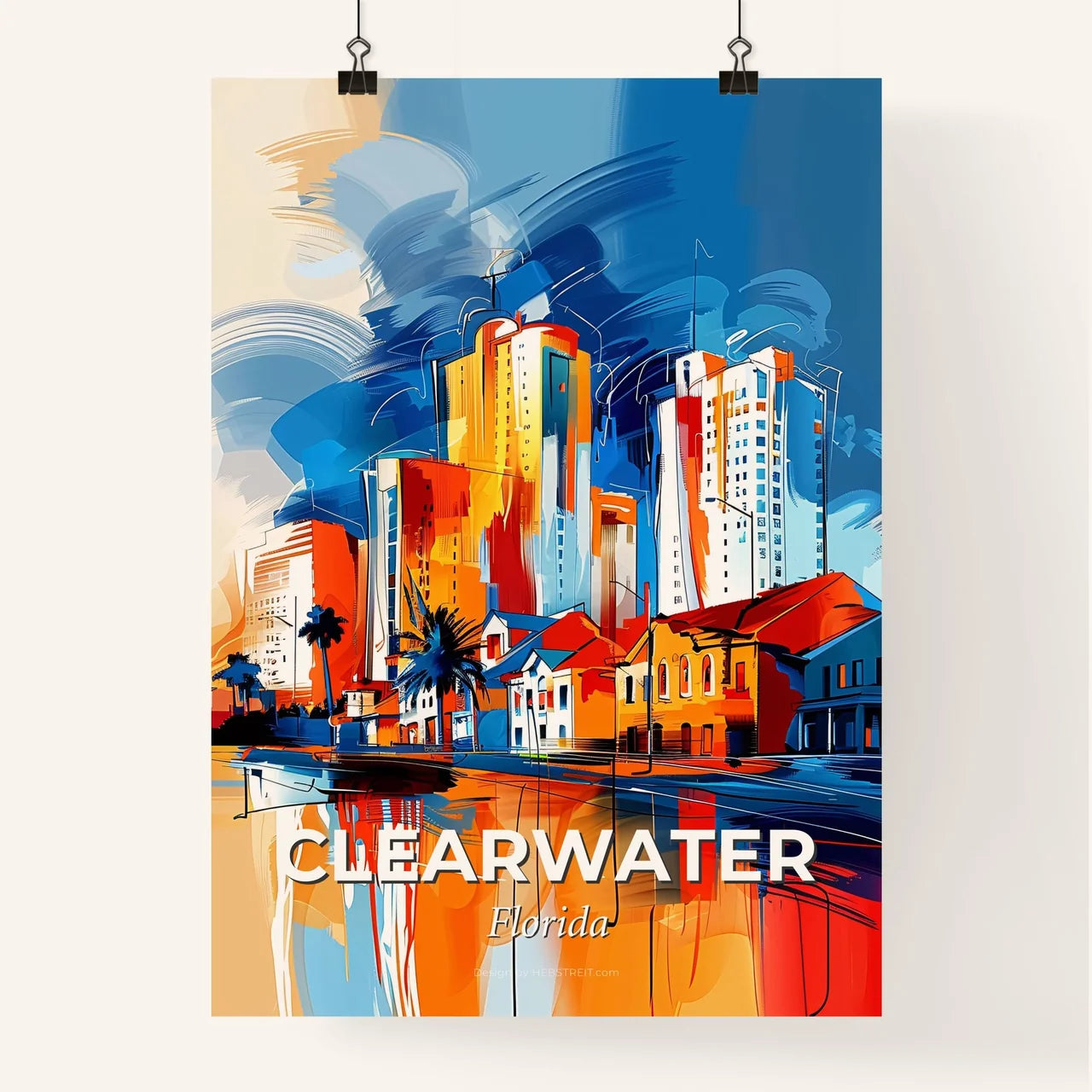 Vibrant Clearwater, Florida Poster