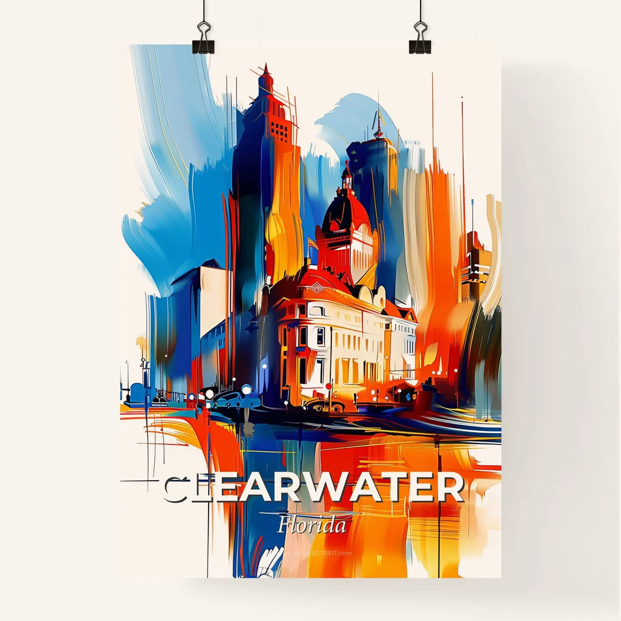 Vibrant Clearwater, Florida Poster