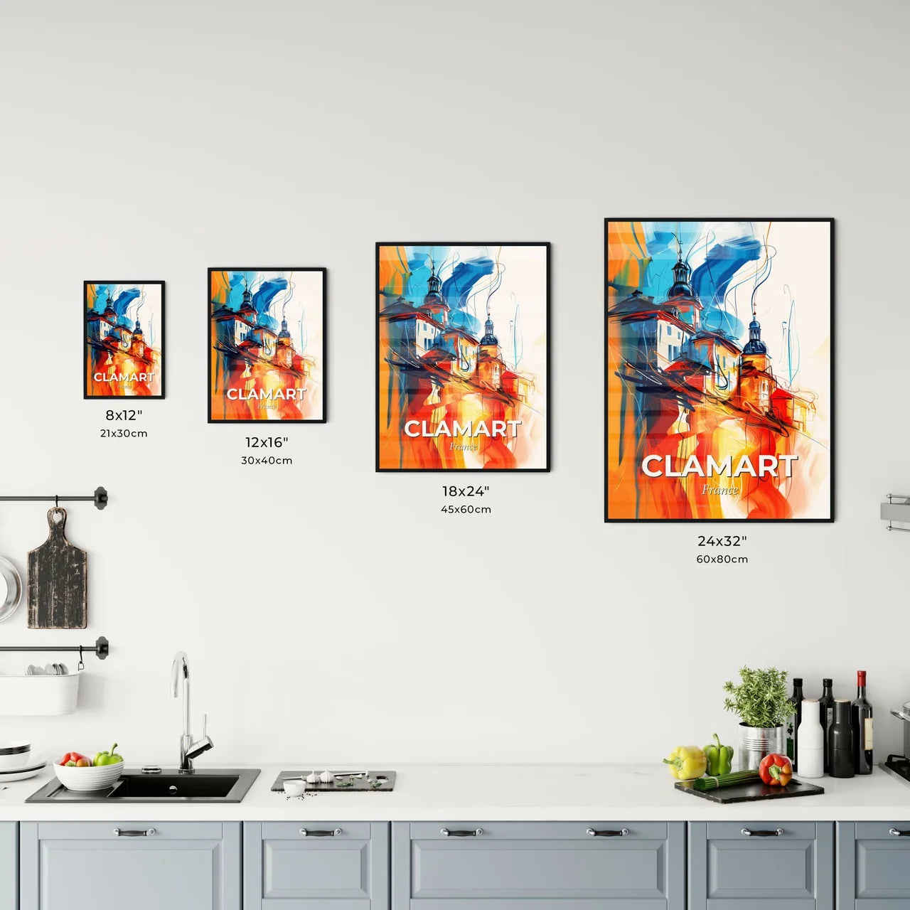 Vibrant Clamart, France Kitchen Art