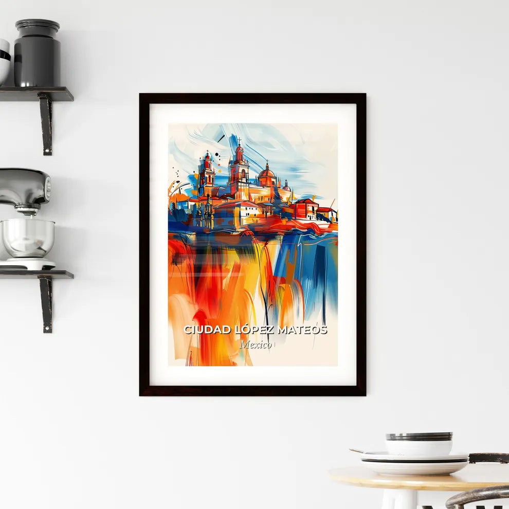 Vibrant Ciudad López Mateos, Mexico Framed Print