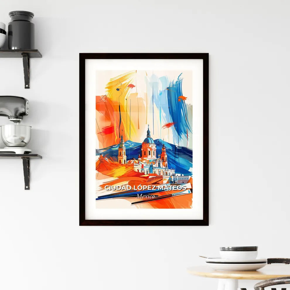 Vibrant Ciudad López Mateos, Mexico Framed Print