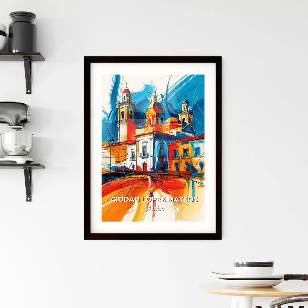 Vibrant Ciudad López Mateos, Mexico Framed Print
