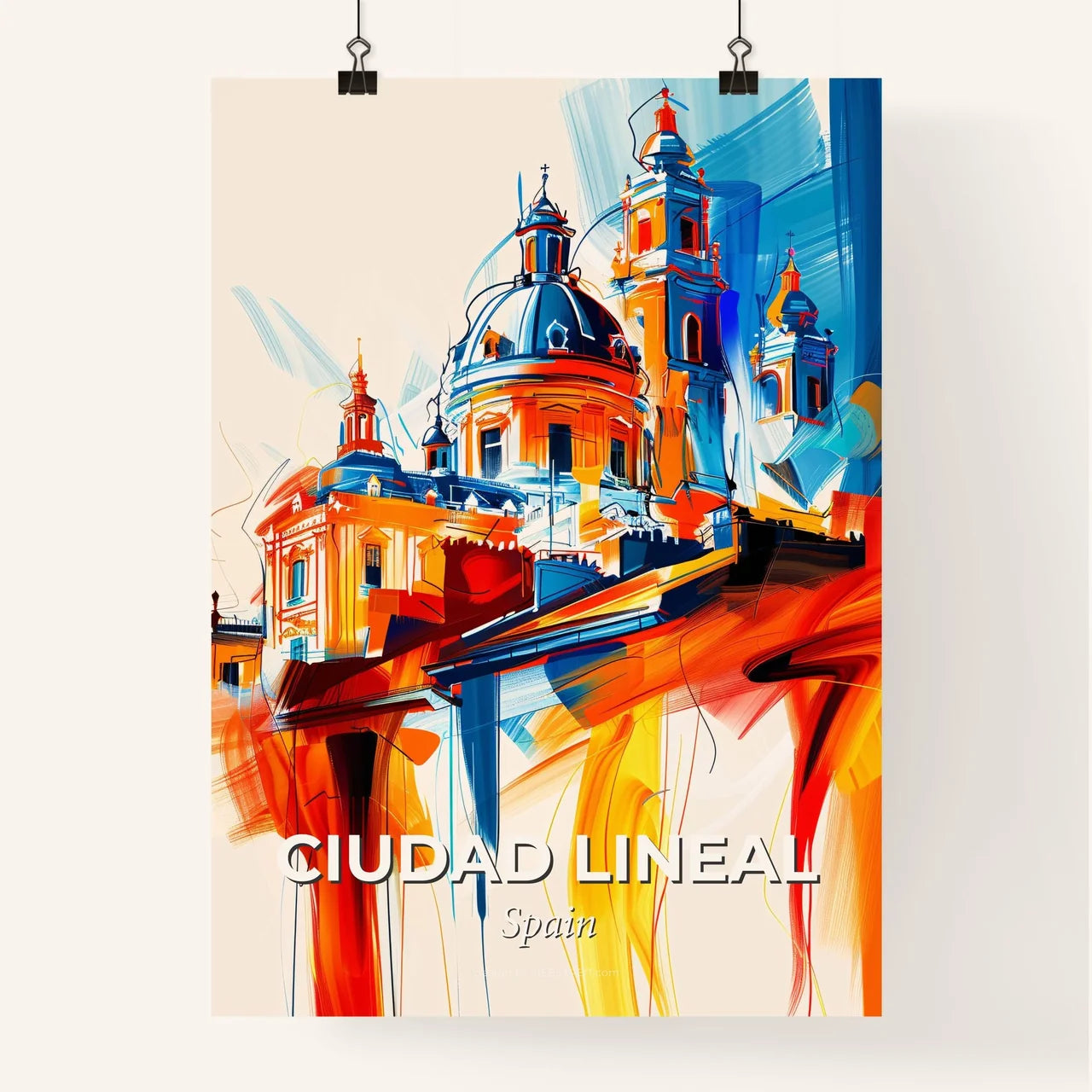 Vibrant Ciudad Lineal, Spain Poster