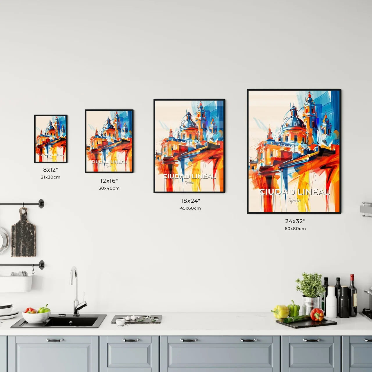 Vibrant Ciudad Lineal, Spain Kitchen Art