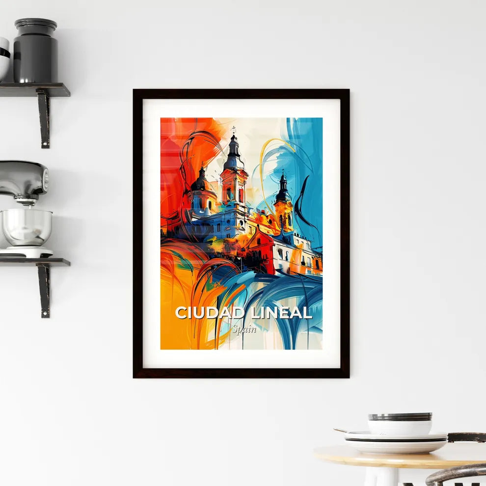 Vibrant Ciudad Lineal, Spain Framed Print