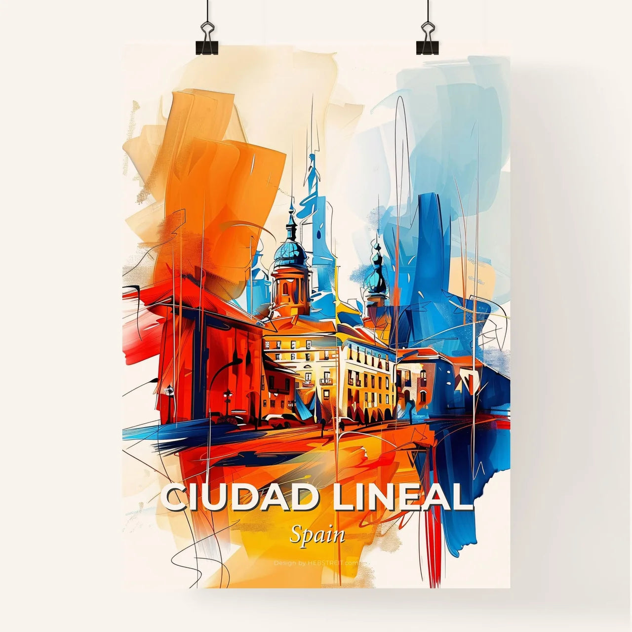 Vibrant Ciudad Lineal, Spain Poster