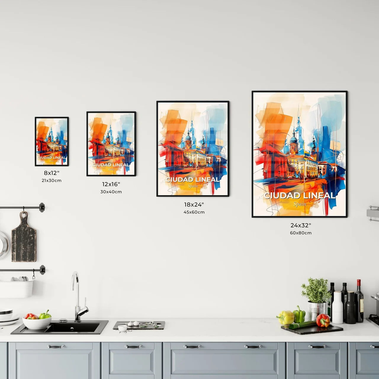 Vibrant Ciudad Lineal, Spain Kitchen Art