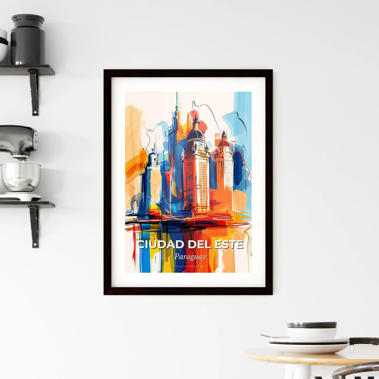 Vibrant Ciudad Del Este, Paraguay Framed Print