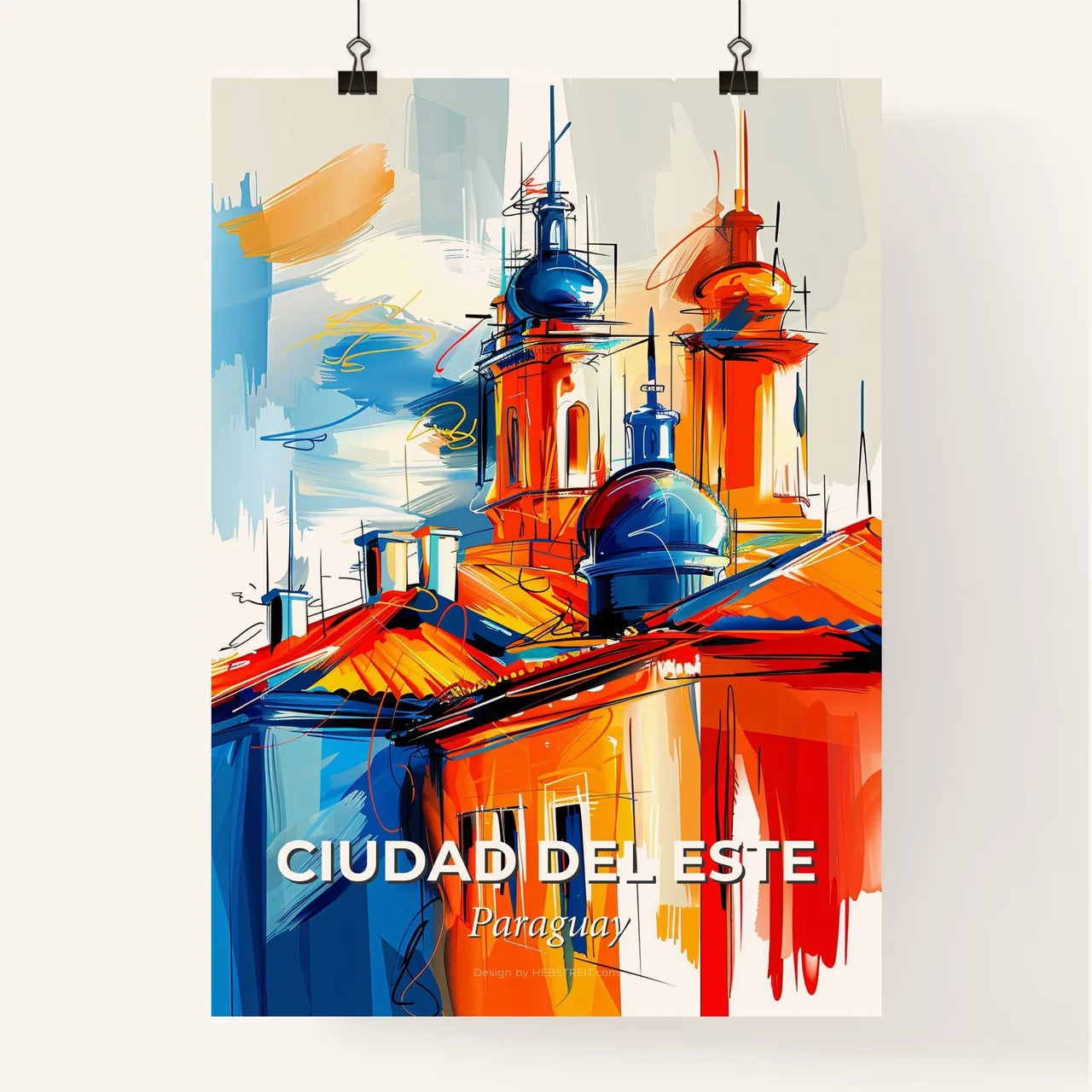 Vibrant Ciudad Del Este, Paraguay Poster