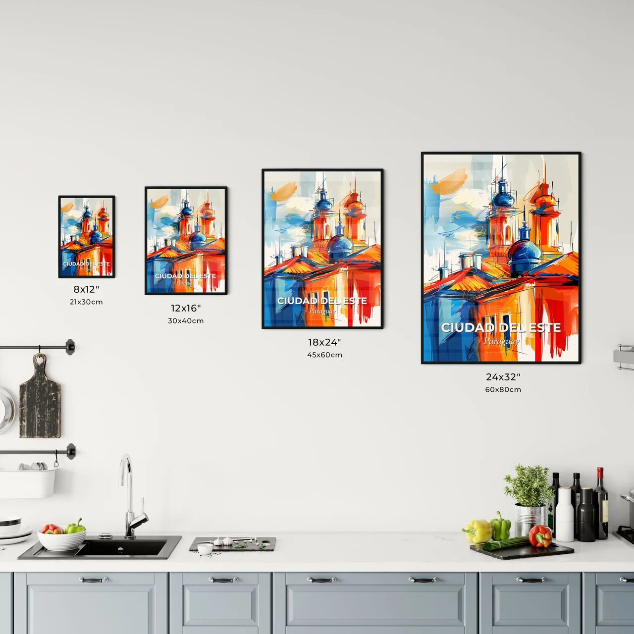 Vibrant Ciudad Del Este, Paraguay Kitchen Art