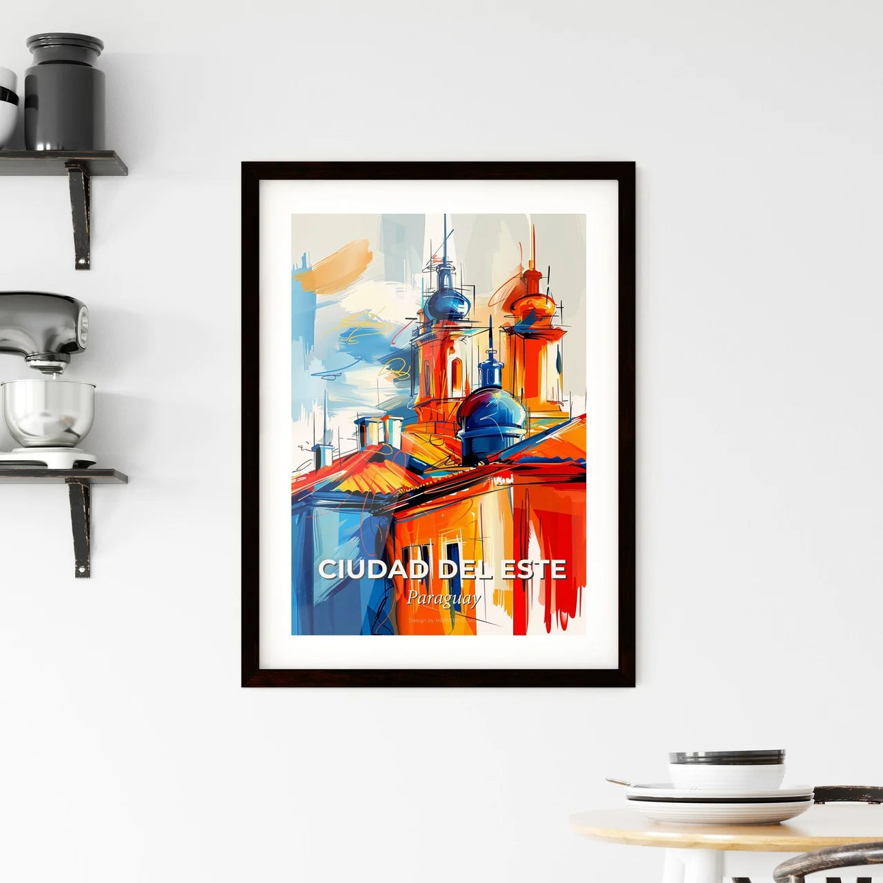 Vibrant Ciudad Del Este, Paraguay Framed Print