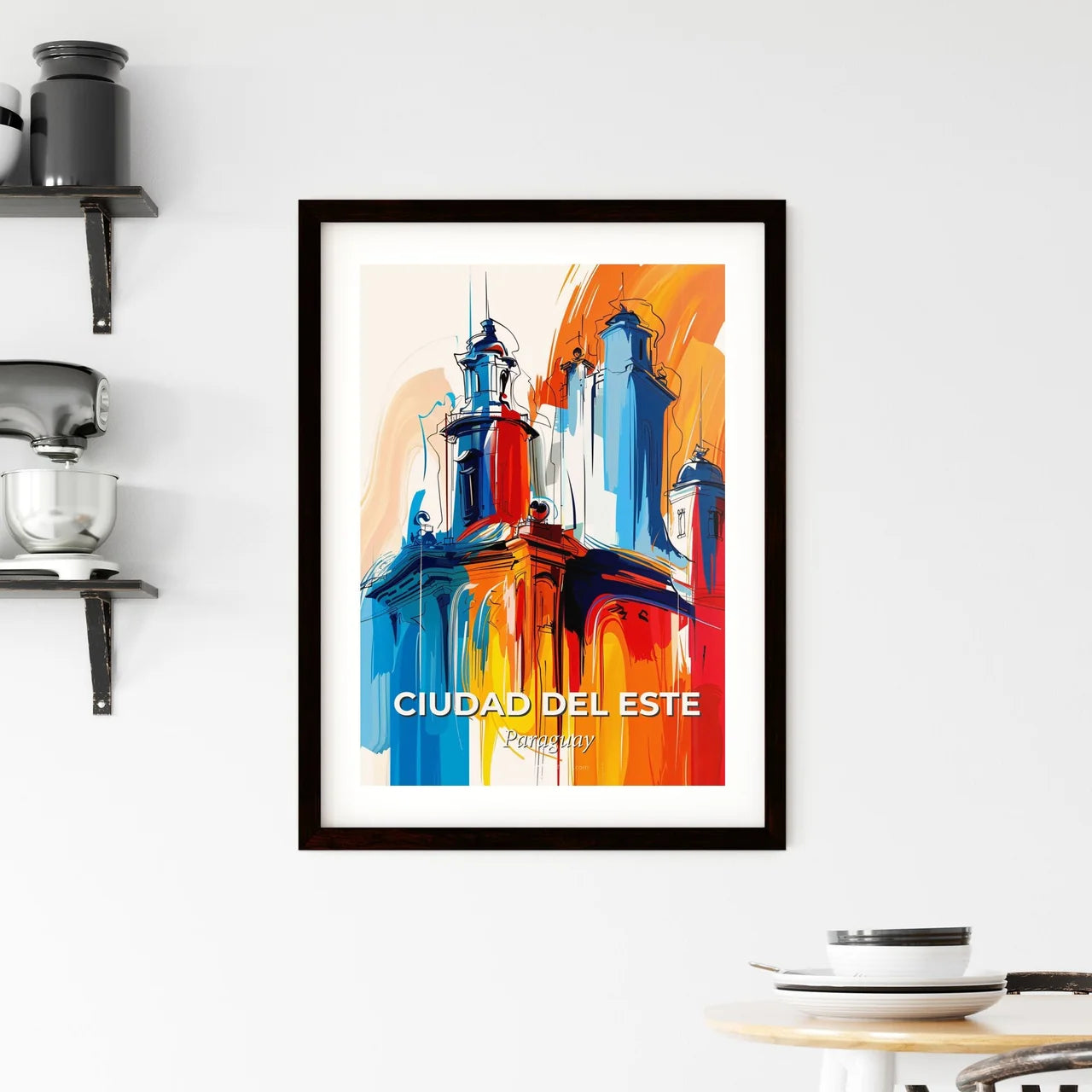 Vibrant Ciudad Del Este, Paraguay Framed Print