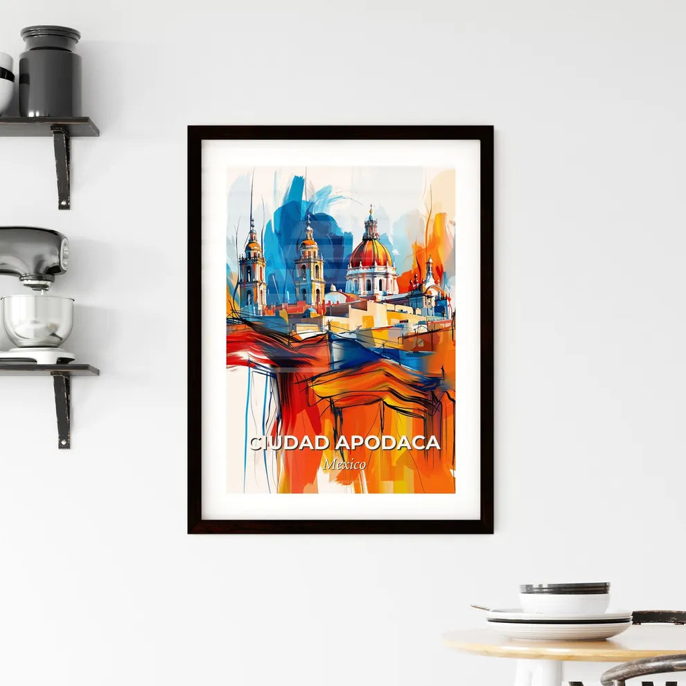 Vibrant Ciudad Apodaca, Mexico Framed Print