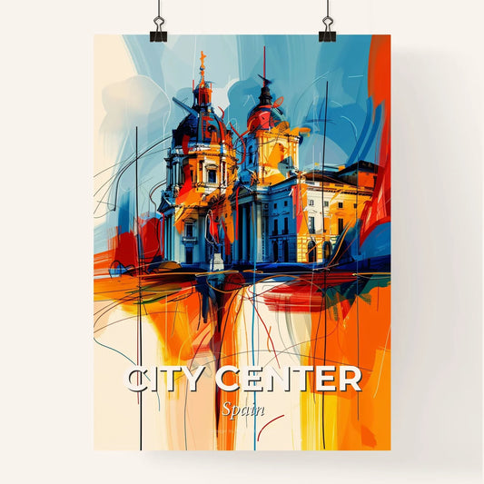 Vibrant City Center, Spain Poster