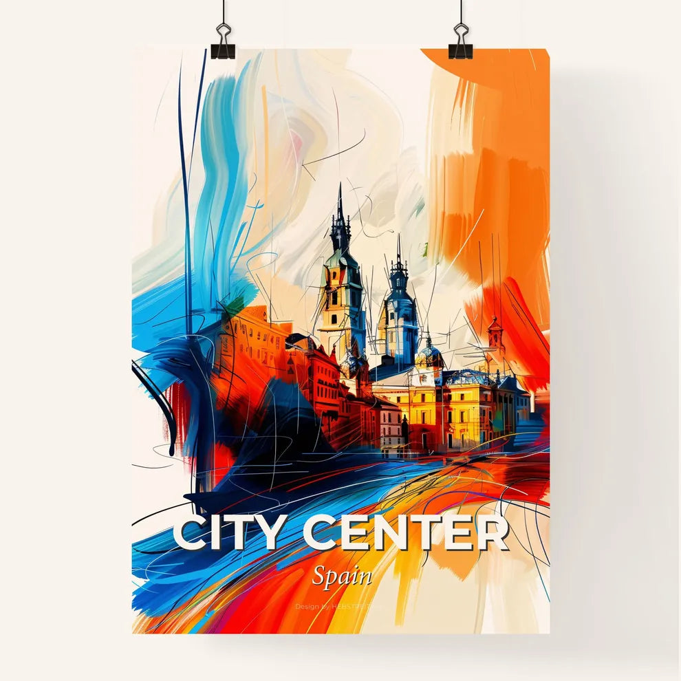 Vibrant City Center, Spain Poster