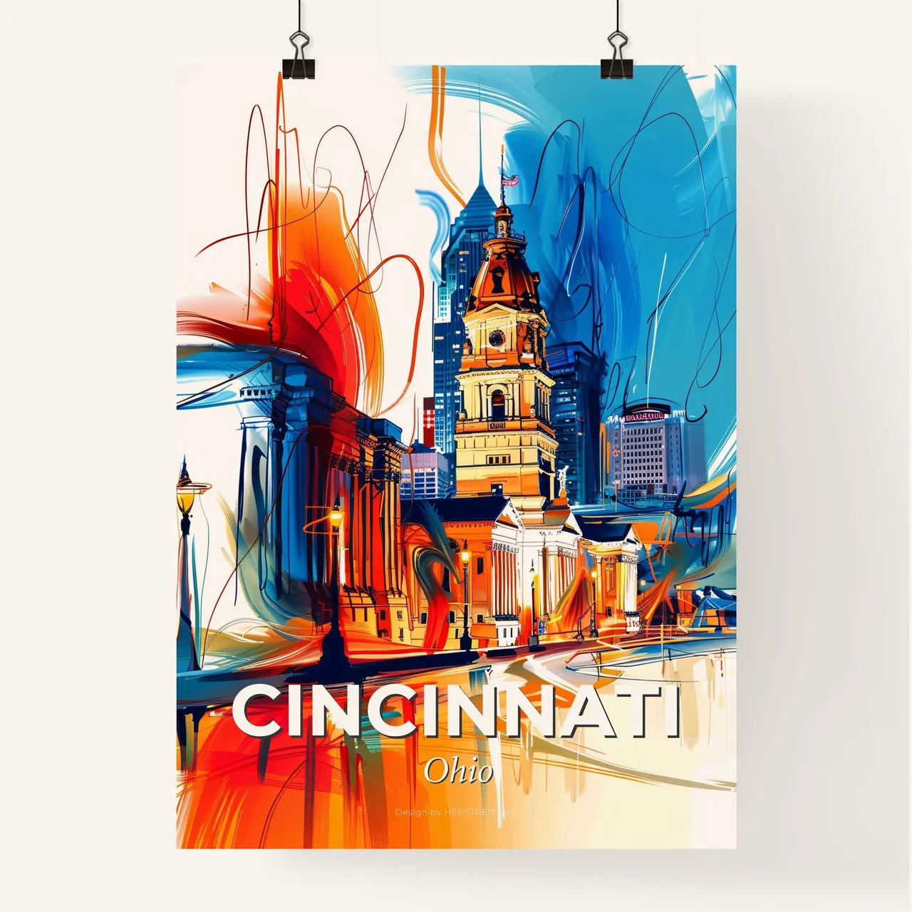 Vibrant Cincinnati, Ohio Poster