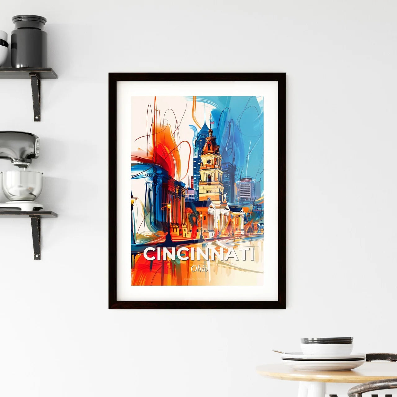 Vibrant Cincinnati, Ohio Framed Print