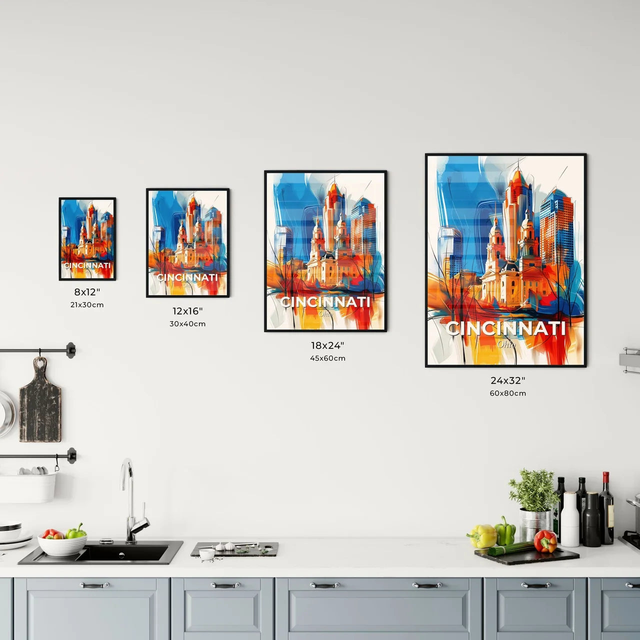 Vibrant Cincinnati, Ohio Kitchen Art