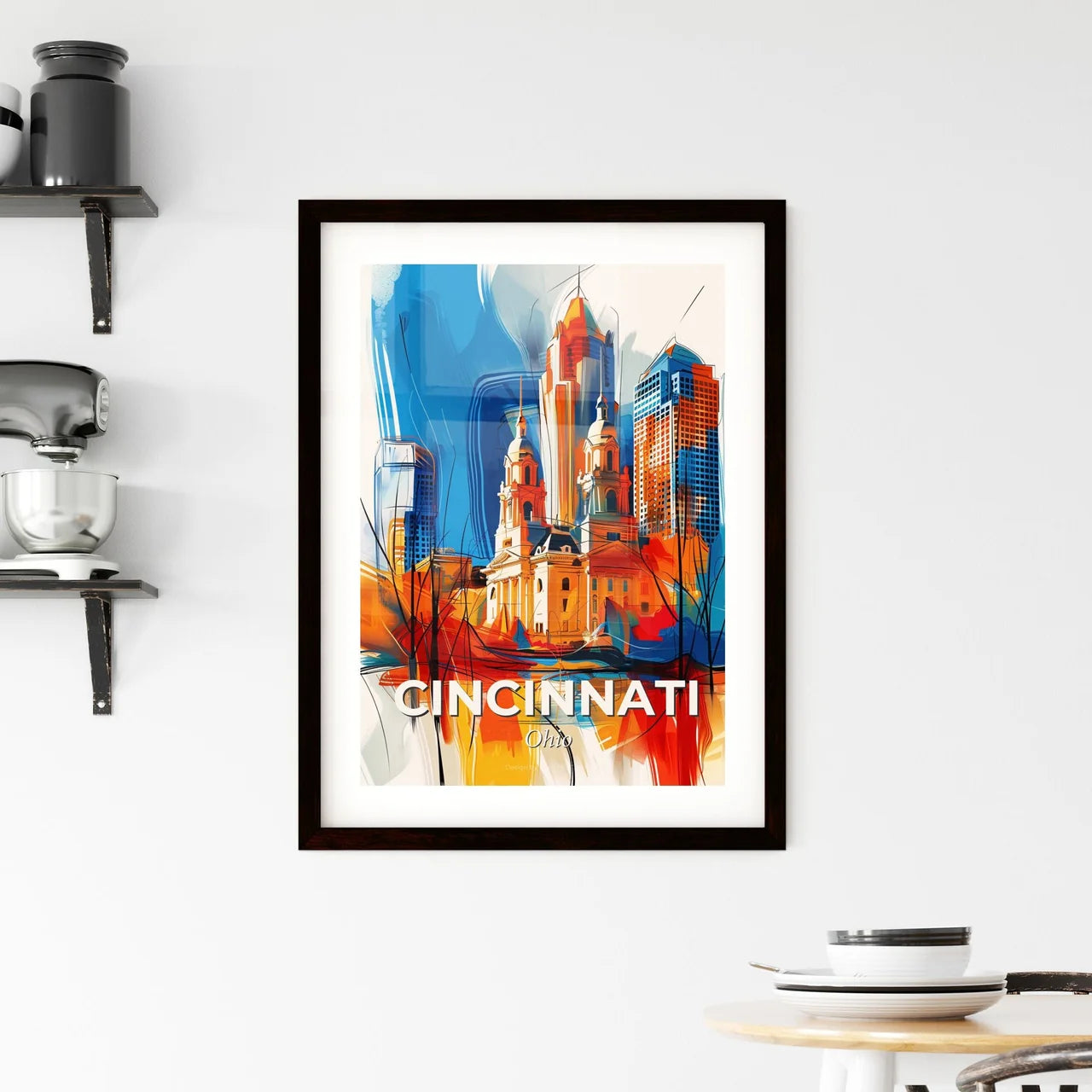 Vibrant Cincinnati, Ohio Framed Print