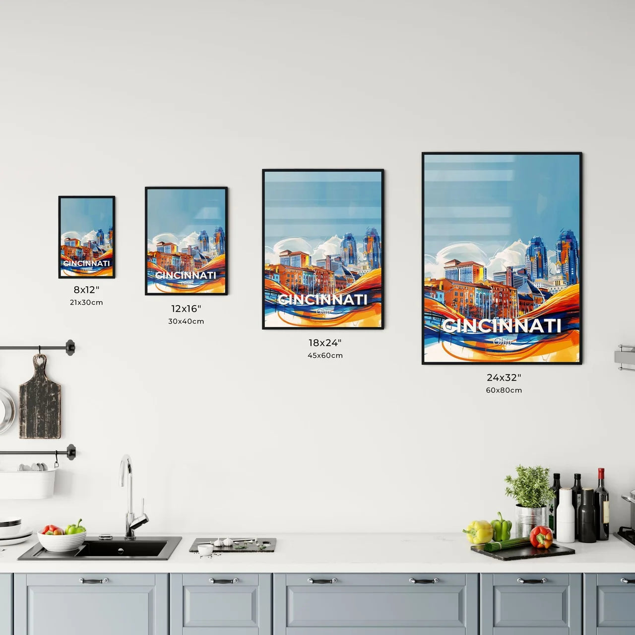 Vibrant Cincinnati, Ohio Kitchen Art