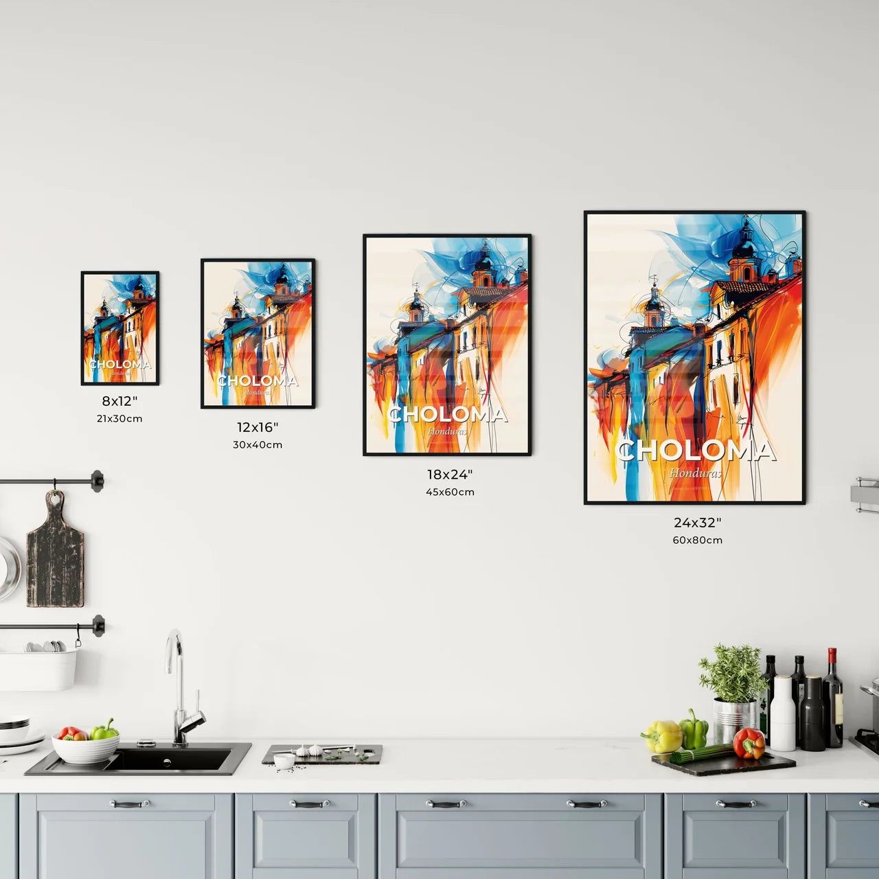 Vibrant Choloma, Honduras Kitchen Art