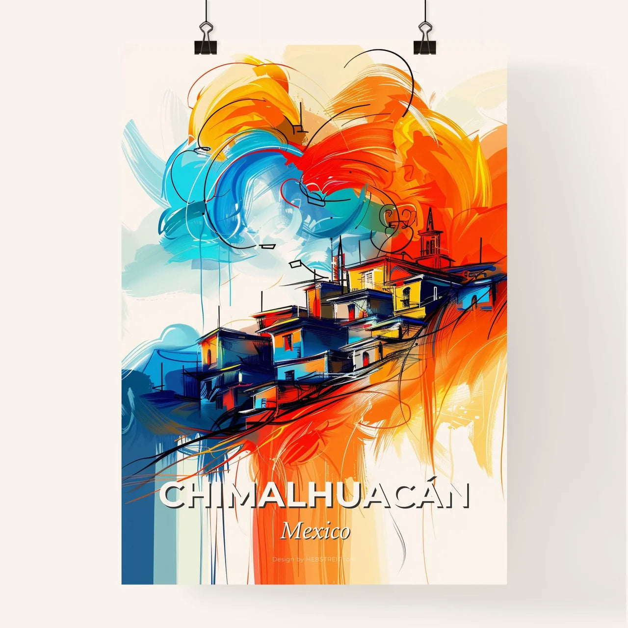 Vibrant Chimalhuacán, Mexico Poster