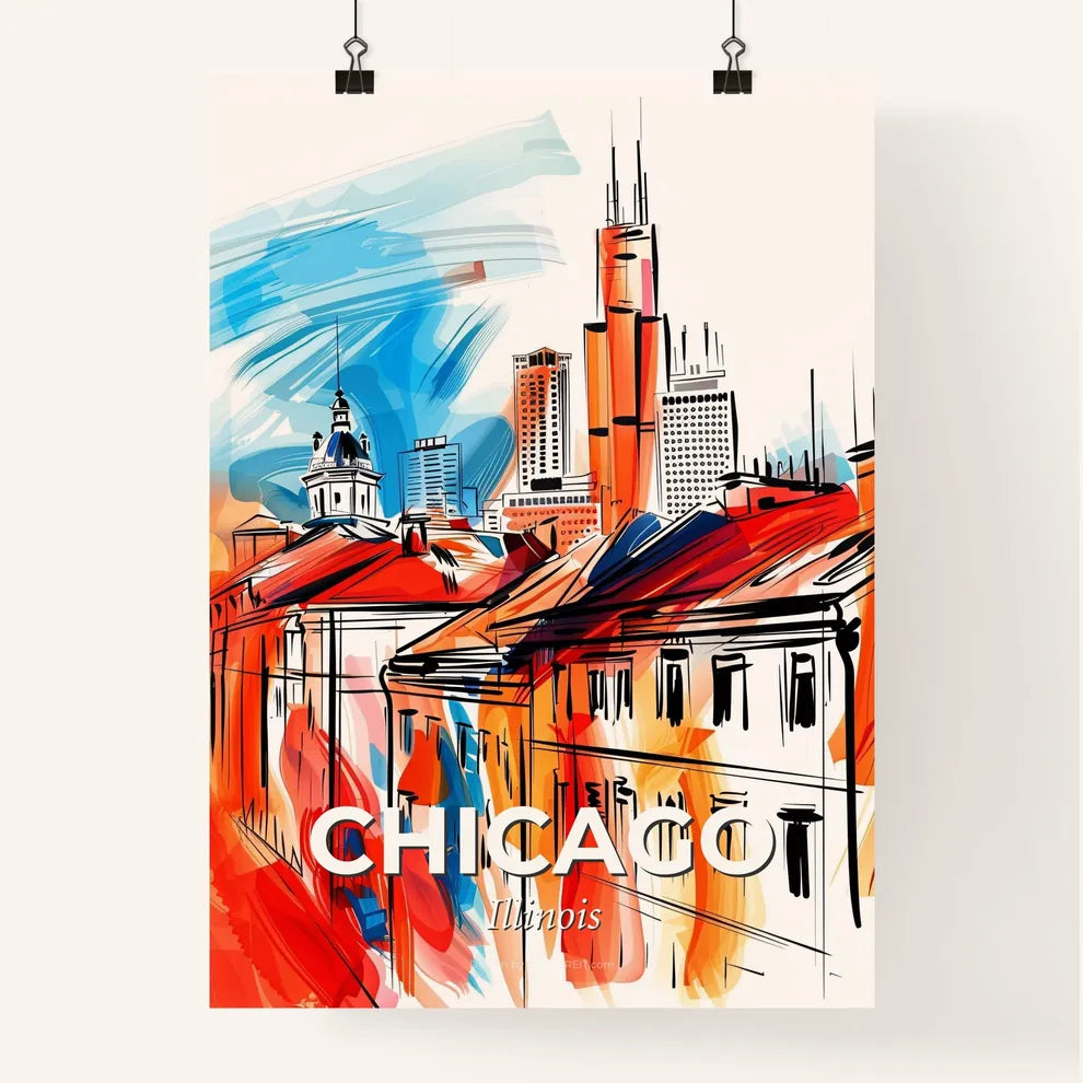 Vibrant Chicago, Illinois Poster