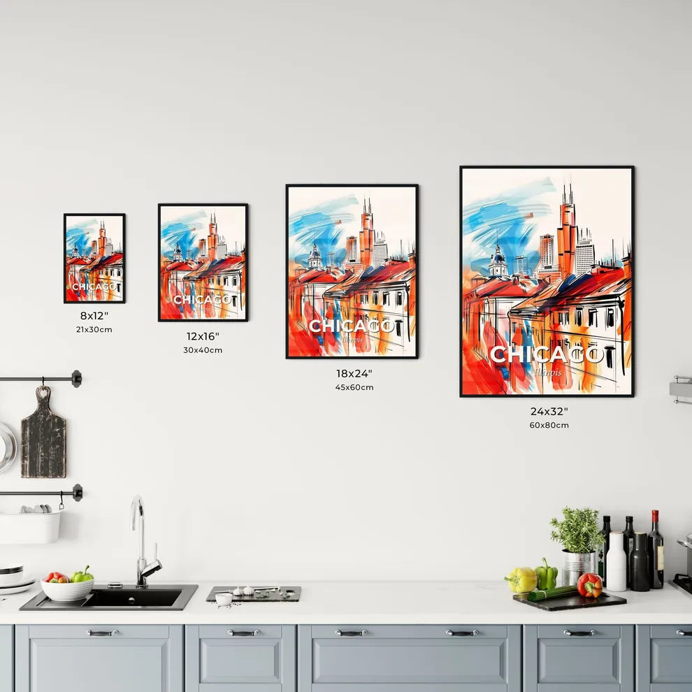 Vibrant Chicago, Illinois Kitchen Art