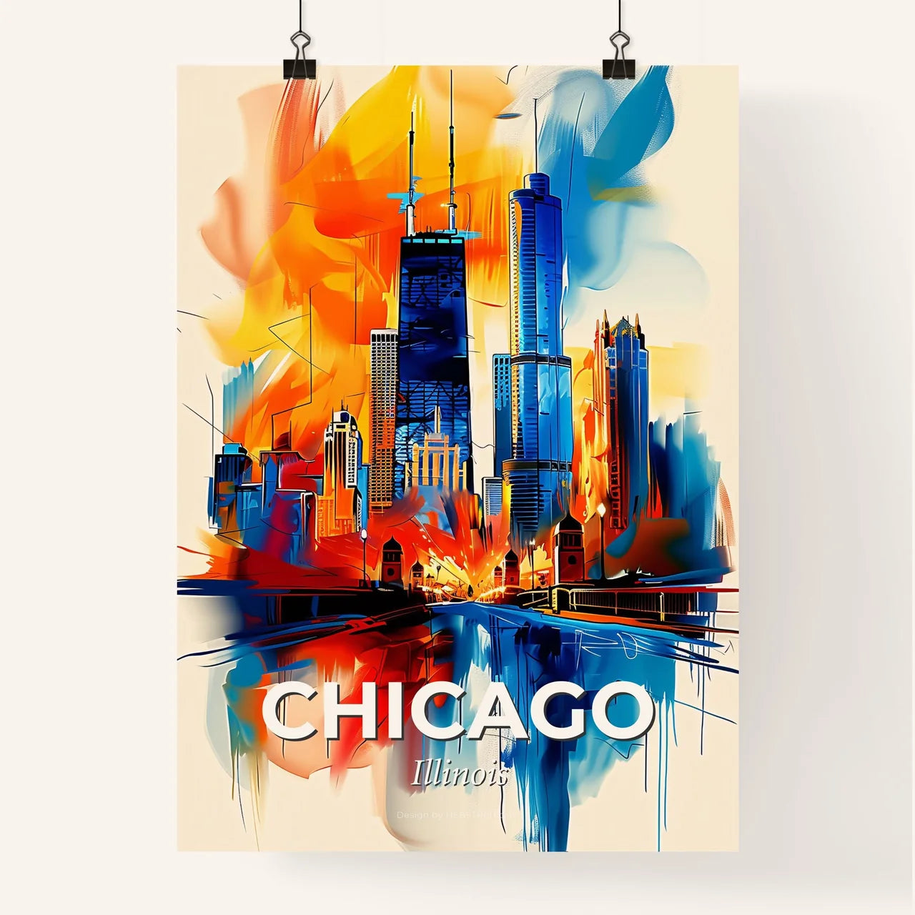 Vibrant Chicago, Illinois Poster