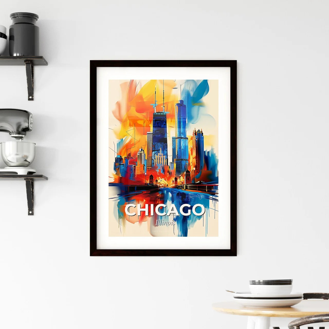 Vibrant Chicago, Illinois Framed Print