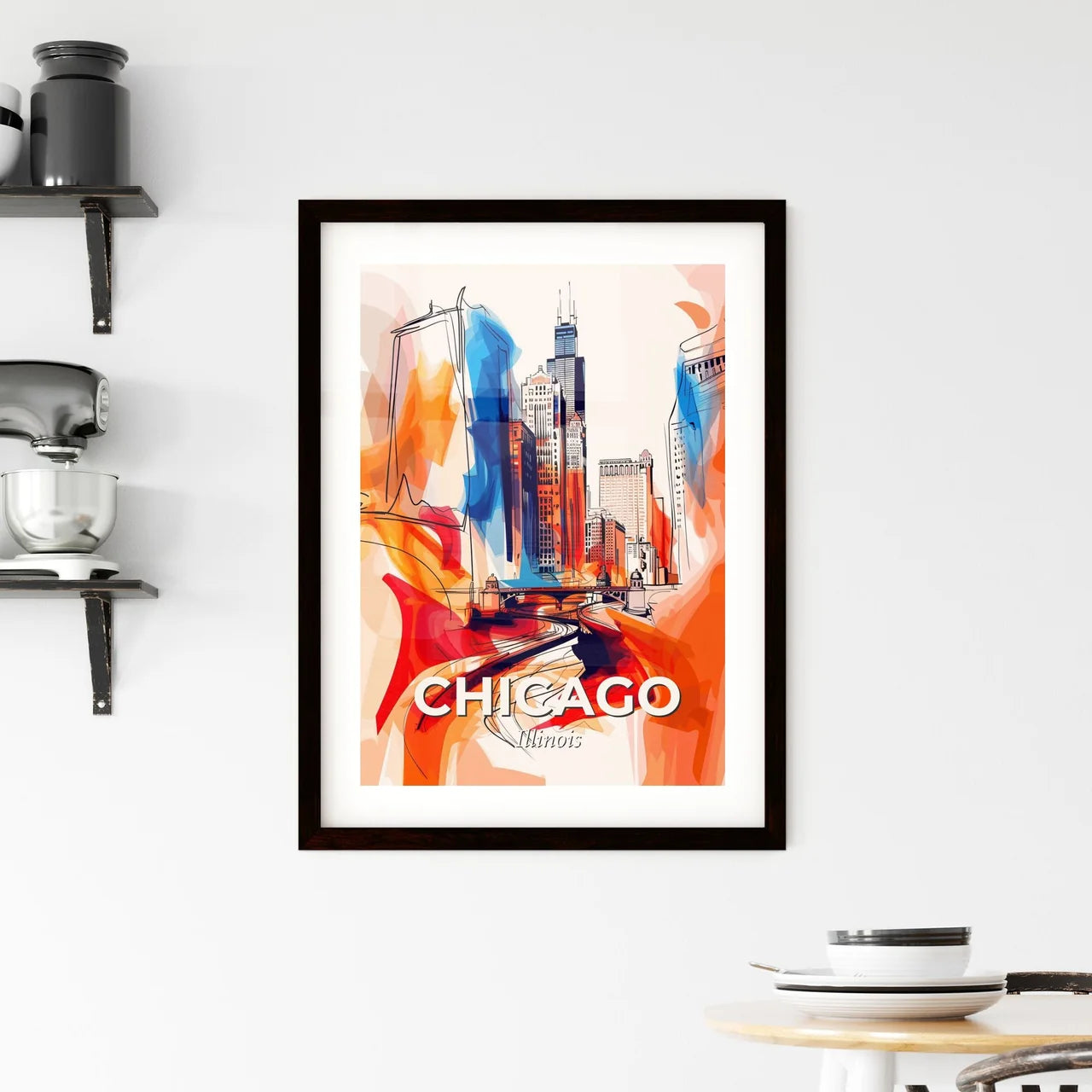 Vibrant Chicago, Illinois Framed Print
