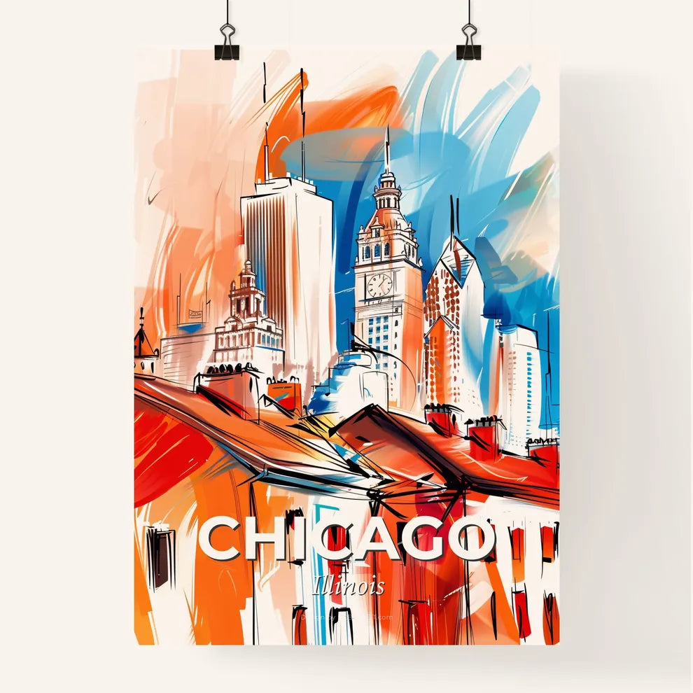 Vibrant Chicago, Illinois Poster