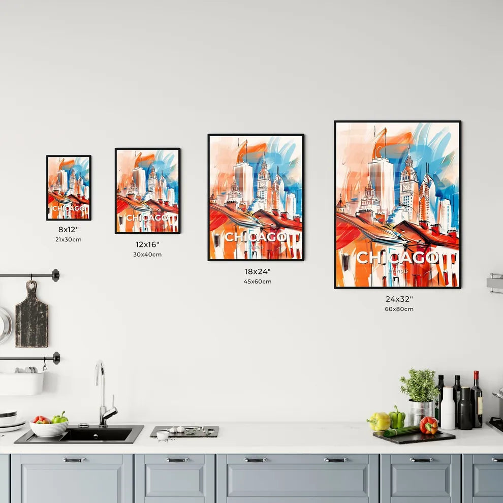 Vibrant Chicago, Illinois Kitchen Art