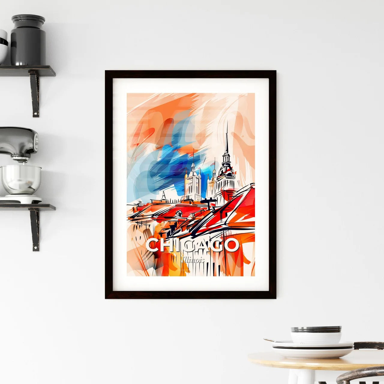 Vibrant Chicago, Illinois Framed Print