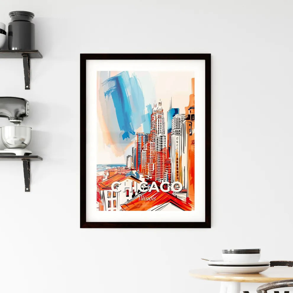 Vibrant Chicago, Illinois Framed Print