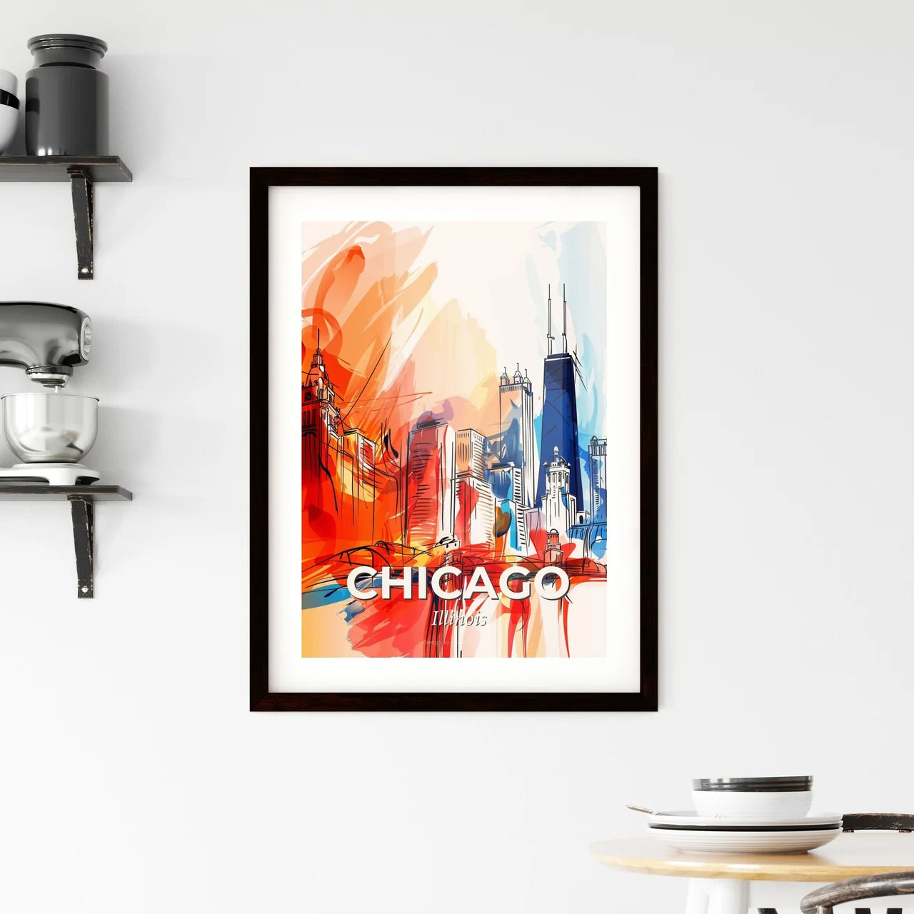 Vibrant Chicago, Illinois Framed Print