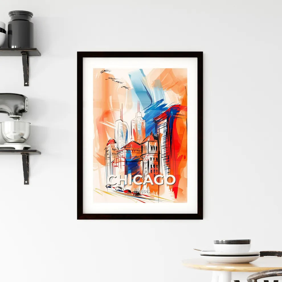 Vibrant Chicago, Illinois Framed Print